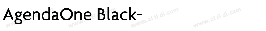 AgendaOne Black字体转换